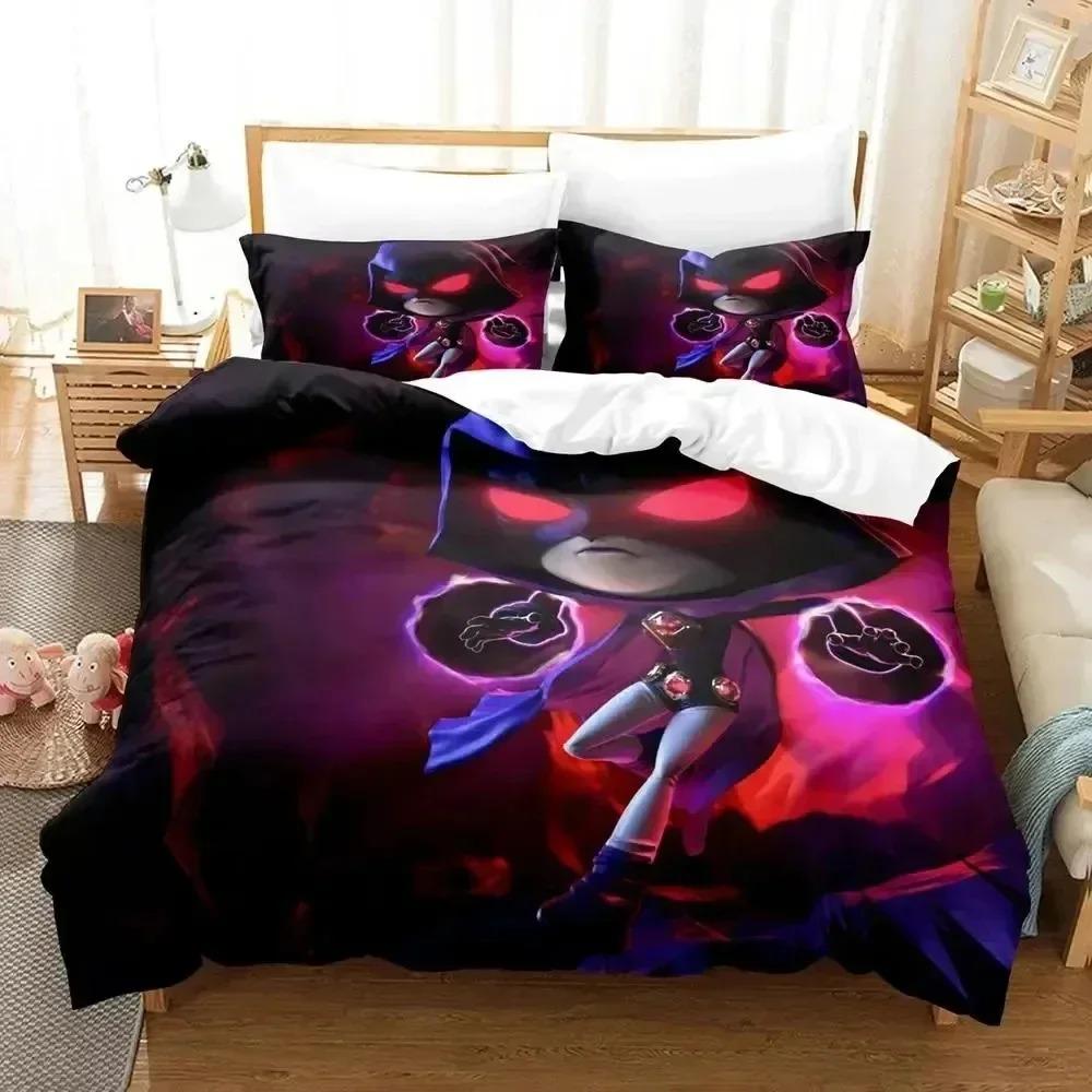 Stampa 3D Cartone Animato Titani Teen Go Set Biancheria da Letto Copripiumino Set Letto Coperta Federa King Queen Size Ragazzi Adulti