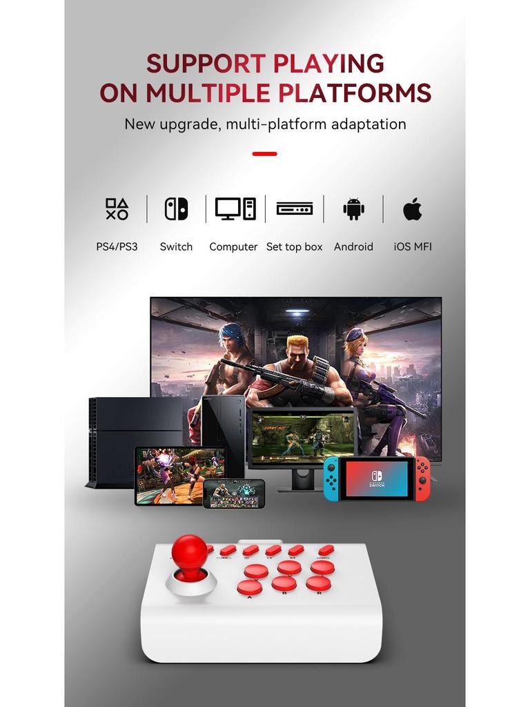 Arcade Joystick for King of Fighters & Street Fighter - Android, iOS, PC & TV Controller