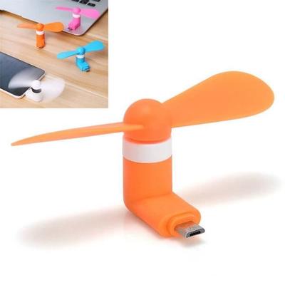 Mini Fan - E.F.CONNECTION - Portable USB - Orange Color - 8.5 Cm - 25 dB