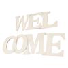 7PCS Welcome Sign Plywood 2mm Thickness Unpainted Welcome Decorative Letters for Wedding Party