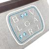 Bvlgari Logo Bag Pouch Cluch Bag  Canvas/Leather gray/Brown