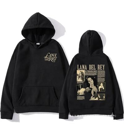 Φούτερ με Γραφική Εκτύπωση Lana Del Rey για Φανς Unisex Φθινοπωρινά Χειμερινά Φλις Φούτερ με Κουκούλα