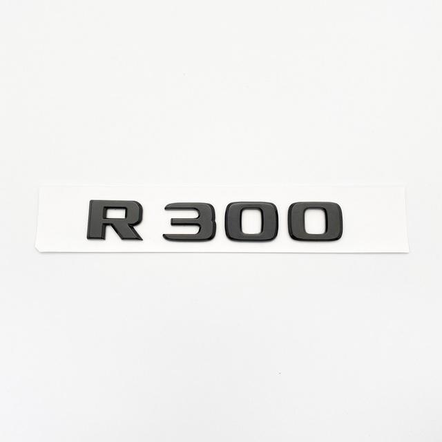Glänzende schwarze Buchstaben R300 R320 R350 R400 R500 4Matic Emblem für Mercedes Benz Auto Kotflügel Kofferraum hinten W251 Logo Aufkleber