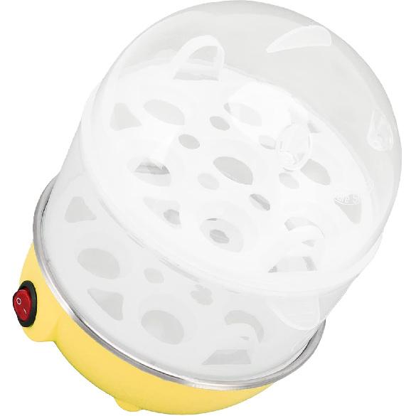 Rapid Electric Egg Cooker - Steamer for Hard Boiled, Poached, Scrambled Eggs & Omelets (2 Layers Yellow)