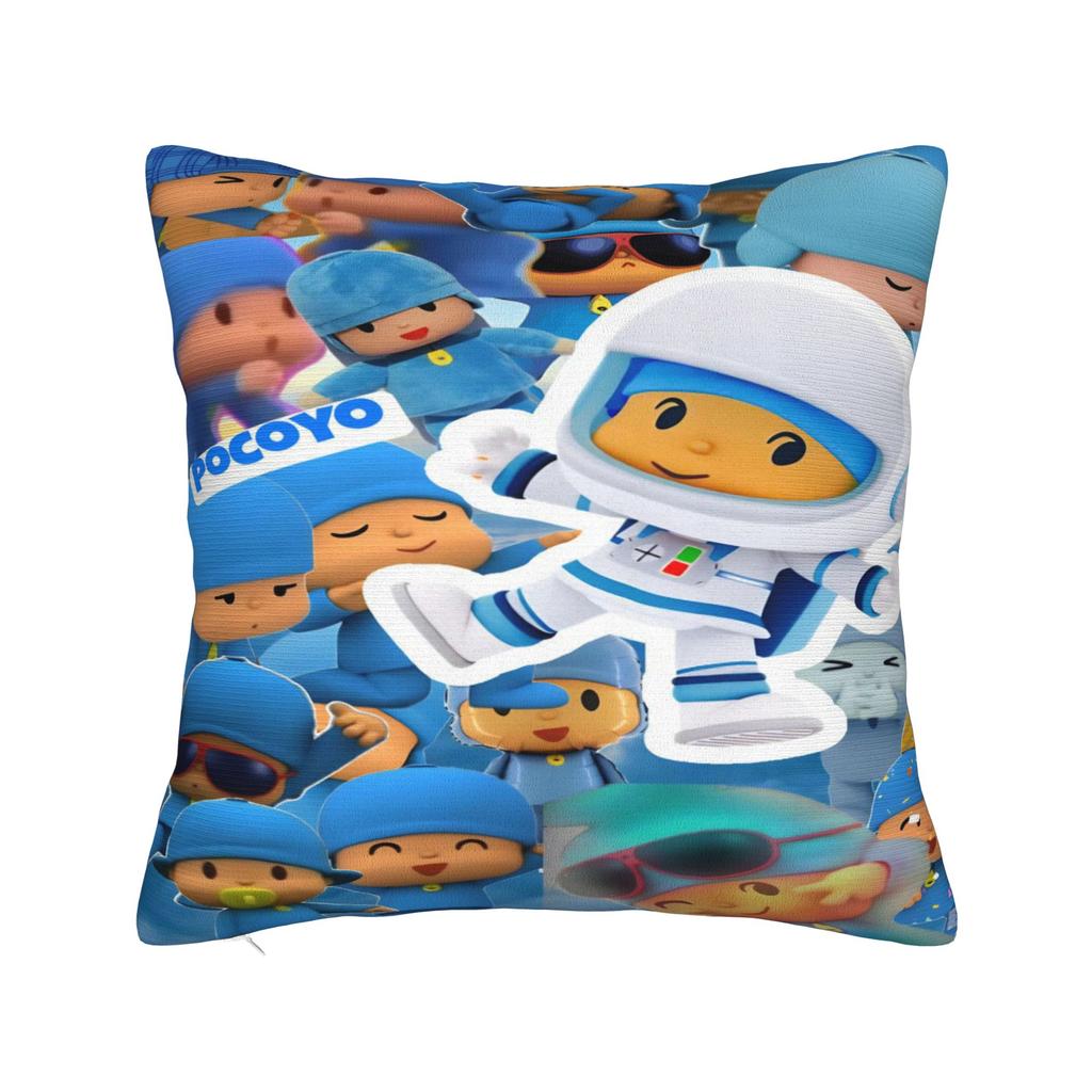 Modny Samochód Pocoyo kreskówka komedia dekoracja poszewka na poduszkę Merch Pokrowiec na poduszkę z zamkiem błyskawicznym wiele rozmiarów