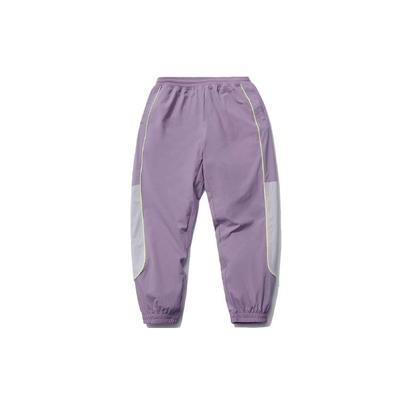 Li Ning Badfive Basketball Series Cuffed Loose Sports Pants Women Pants Purple AYKR132-1