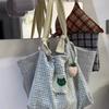 Lazy Style Plaid Fashion Shoulder Bag 2025 New Korean Large-capacity Cute Casual Versatile Commuter Tote Bag