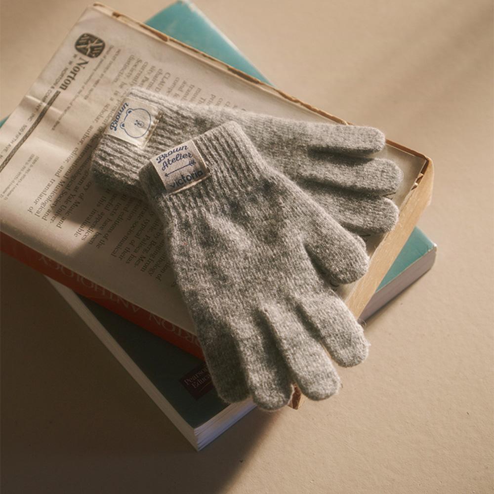 Line Friends Brown Junior Knit Gloves