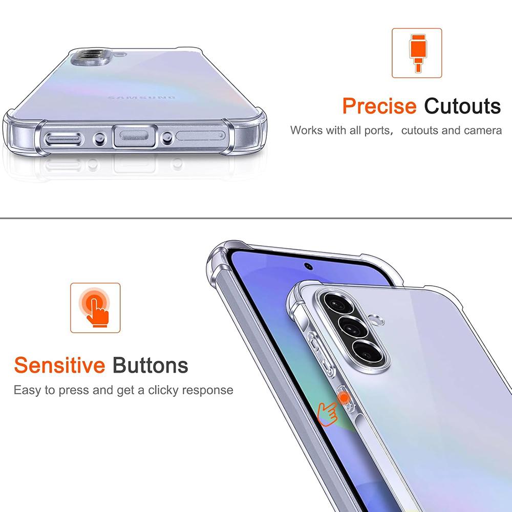 Shockproof Silicone Soft Case For Samsung Galaxy A56 A36 A26 A16 A06 5g Clear Ultra Thin Back Cover Luxury Slim Shell Coque Caso