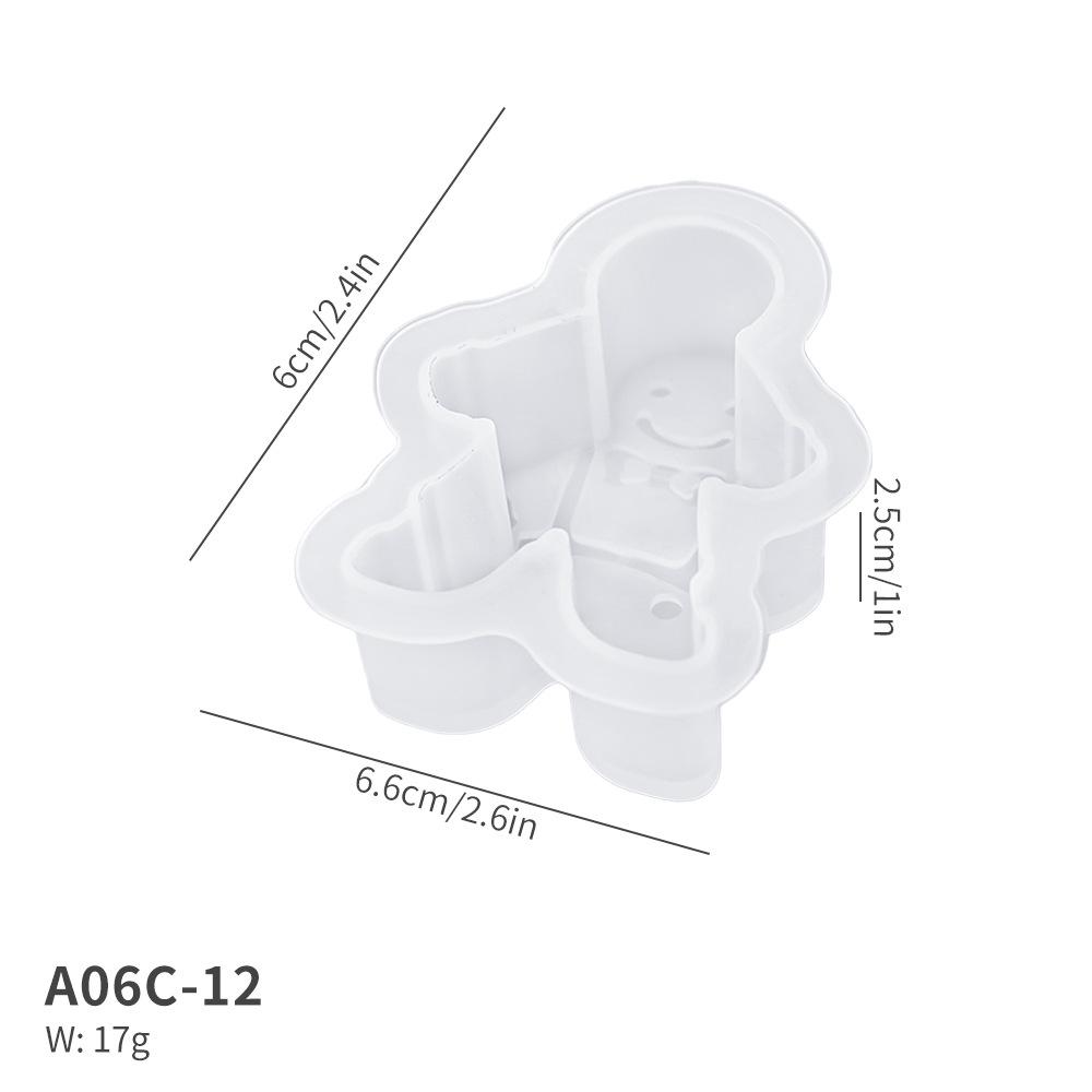 Vánoční vonná svíčková forma: Perníčková chaloupka a sob epoxidová silikonová forma
