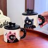 Cute Cat Cup Office Mug with Lid Water Cup Ceramic Couple Gift Souvenir Gift Box Birthday Gift