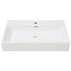 Vasque en céramique blanche VIDAXL - 76x42,5x14,5 cm - Rectangulaire - A poser