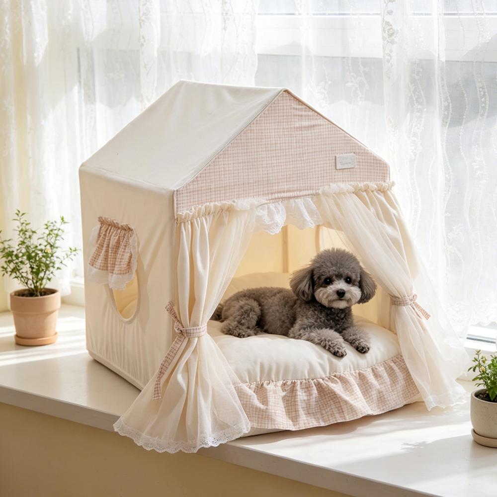 Love Pillow Pet Bed For Dog With Dog Cushion Girl Boy Indoor Puppy Accessories Home Tent House For Small Breeds Animal Camping