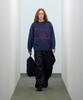 STANDARDERROR 87-Stan191 Art Lettering Oversized Jacquard Knit Navy