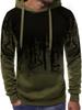 2023 Men's 3D Print Flame Sports Hooded Sweatshirt
