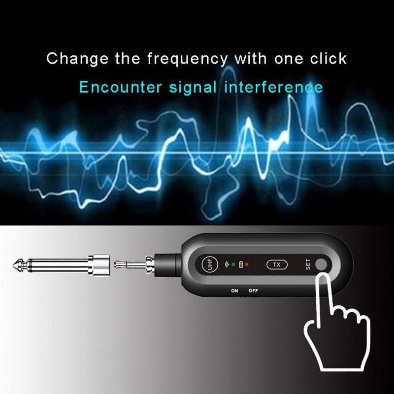 Wireless In-Ear Monitor System UHF 90° Rotate Transmitter Receiver Set Automatic Pairing with Monitor Earphones Plug