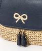 Shoulder Bag Vere Small Soft Satchel In Capra with Raffia Marine [Anya Hindmarch] Women's [Item]