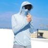 Men’s Ultra-Thin Hooded Ice Silk Windbreaker: Breathable Summer Jacket for Outdoor Fishing and Sun Protection.
