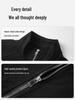 Men's Trendy Patchwork Stand Collar Windproof Jacket - Loose Fit Spring/Autumn Coach Workwear