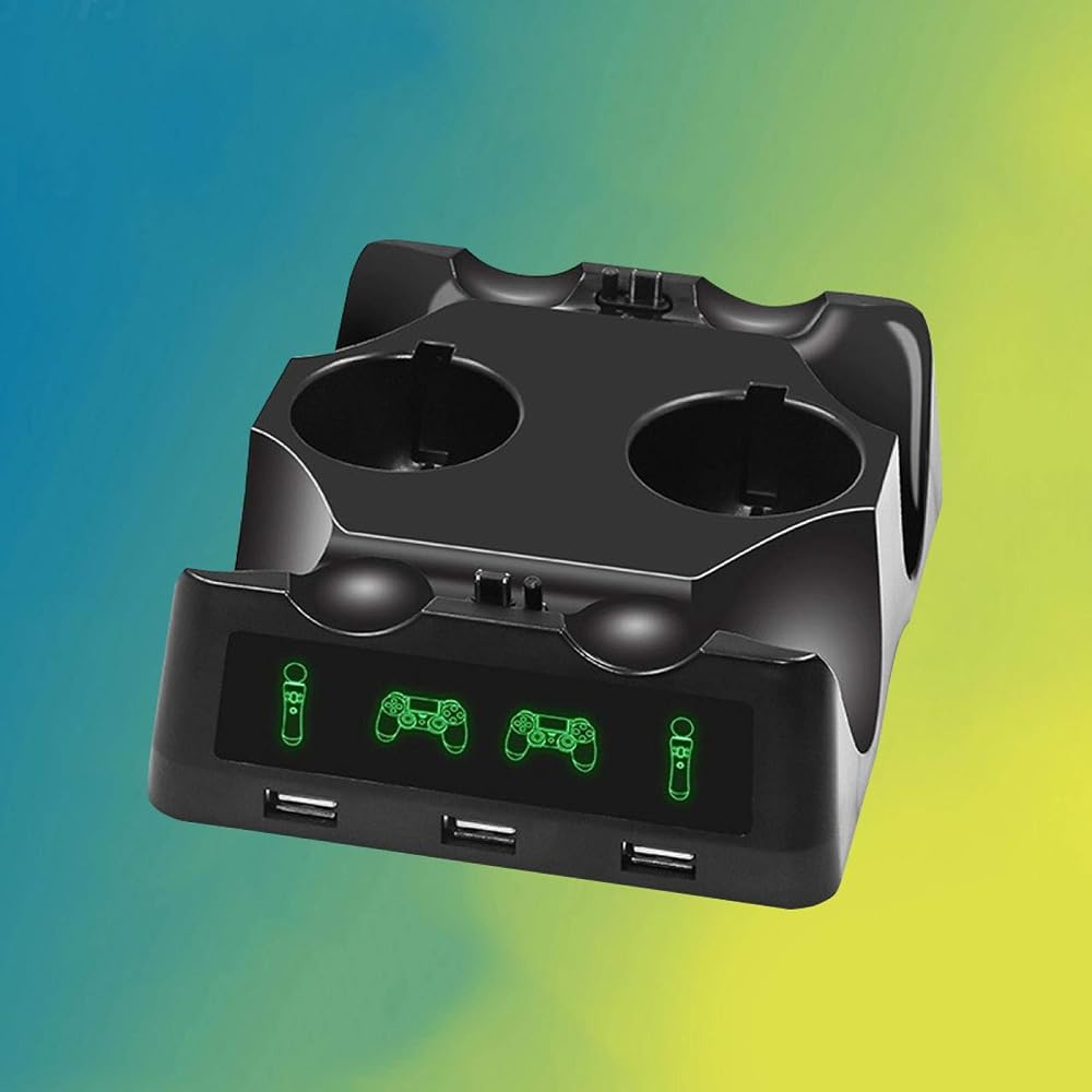 Charging Dock, Multi-function charger,/MOVE/ VR Controller 4 Charging Dock, USB Cable DC 5V/1000mA