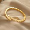 High-End Starry Sky Diamond-Studded Snake-Shaped Open Bracelet