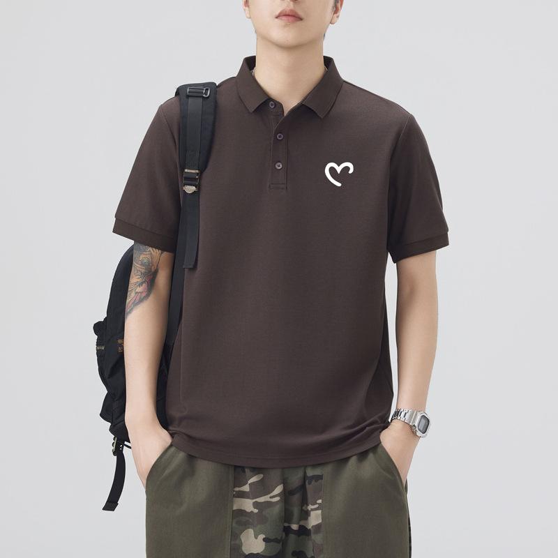 Summer Thin Three-dimensional Silicone Printed Short-sleeved POLO Shirt Men's T-shirt Top