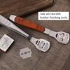 Fenrry Läderskärverktyg Kantskärare Läderavfasare DIY Trimmerverktyg Professionell Skovel Läderkniv Med 10 Blad