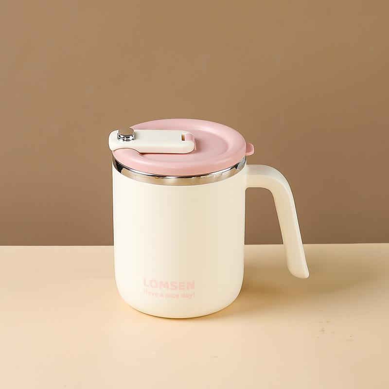 Stainless Steel Mug Double-layer Ironing Thermos Cup Home Office Dormitory with Cover Coffee Cup Tea Cup