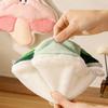 Soft Absorbent Coral Fleece Kitchen Towel Fun Vegetable Shape Handkerchief Wipe Rag Cloth Quick Dry and Easy Hanging