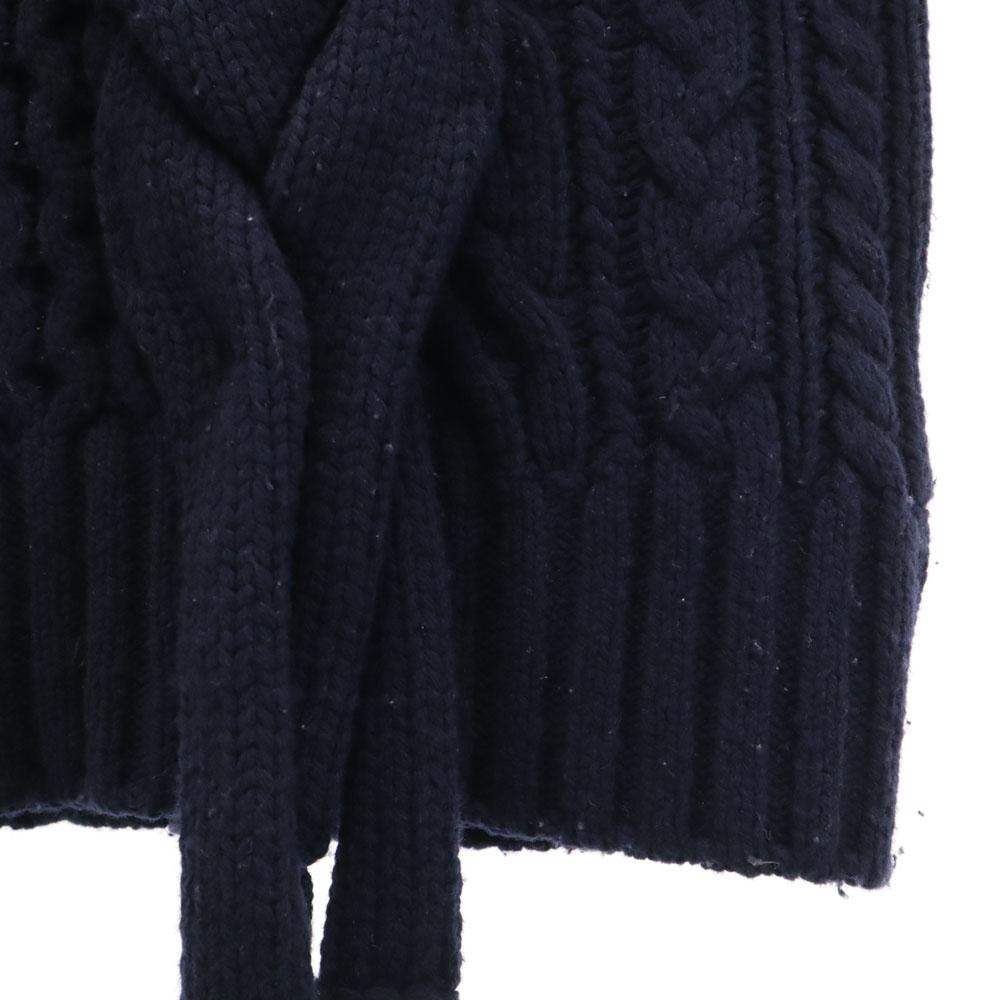 Sacai wool blend Long sleeve Low Gauge Mock Neck sweater 201 Navy Men's Used
