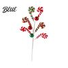 Decorative Candy Cane Festive Decor White Green Pick Red Props Christmas Plush Stem Branch
