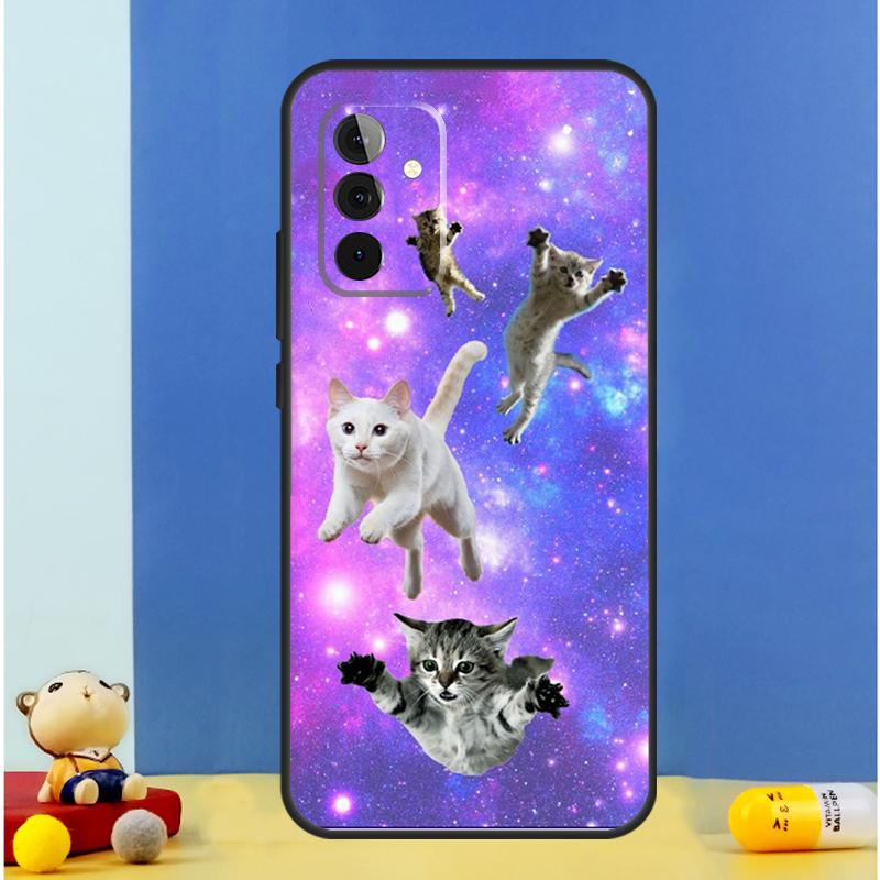 Cat in Space Case For Samsung Galaxy A16 A36 A56 A06 A54 A34 A14 A13 A53 A12 A22 A32 A52 A35 A17 A15 A55