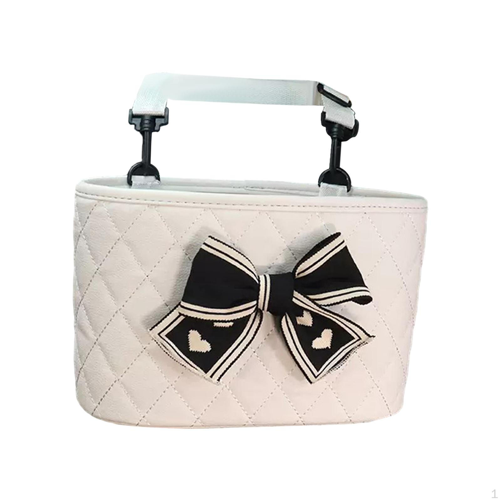 

Car Backseat Organizer Hanging Pocket Holder Storage Bag for Water Cup White Black