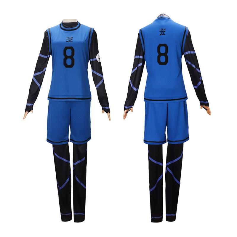 Blue Lock Anime Cosplay Jersey: Kiyoshi Ichi, Meguru Bachira, Hyoma Chigiri, Rensuke Kunigami