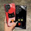 Süße Kaffee-Katze Glas Handyhülle für Samsung Galaxy A56 55 54 53 52 51 36 35 34 23 16 15 5G Buntes Cover