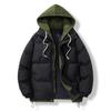 Winter new men's and women's coats fake two-piece cotton-padded clothes trend students thickened hooded cotton-padded jackets thermal jackets