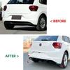 For Volkswagen VW Polo MK6 2019 + Rear Bumper Lip Diffuser Spoiler Splitter Protector Car Styling Auto Decoration 2020 2021