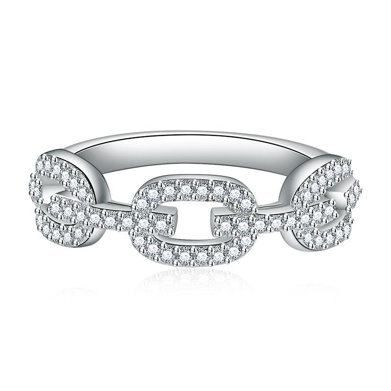 Lindon Classic Copper Alloy Zircon Ring Ladies Jewelry Wedding Promise Party Gift