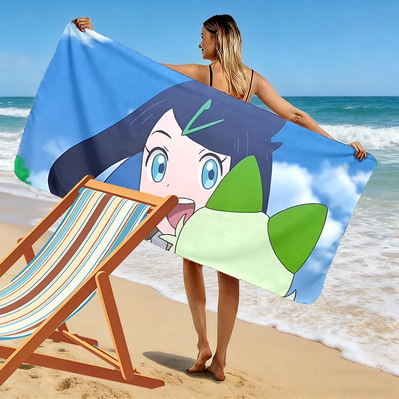 Cute Lyra Print Beach Towel, Large Soft Quick Dry Towel for Beach Camping Swimming