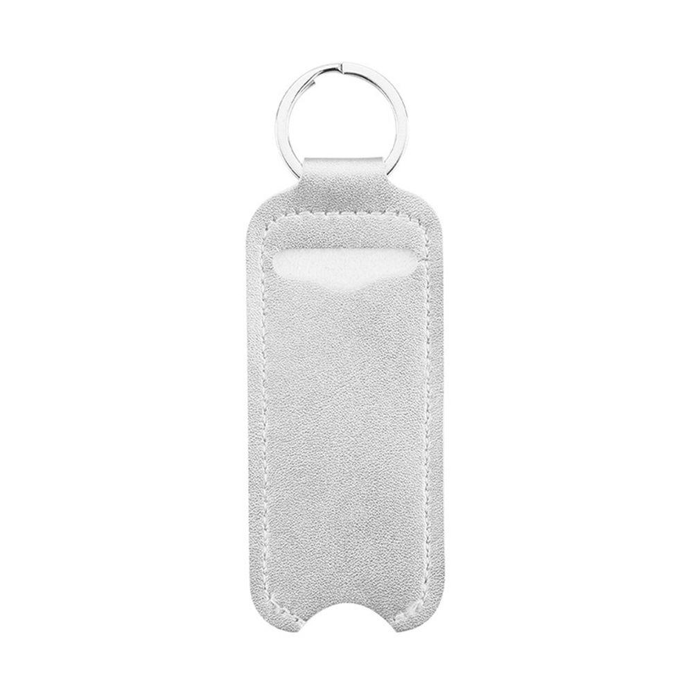 1pc PU Leather Lipstick Keychain Bag Simple Key Ring Holder Colorful Gifts Lip Balm Case Keyring Bag Keychain Display
