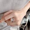 Cold Wind Light Luxury Cornucopia Gathering Wealth Smart Small Pearl Ring Women'S Exquisite 18K Gold-Plated Index Finger Ring Jewelry