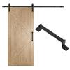 Long Base Sliding Barn Door Handle Black Barn Door Hardware Carbon Steel Handle  Furniture Door