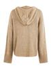 Mao Mao Yu Women's Hooded Solid Color Knit Cardigan - 2023 Autumn/Winter Collection