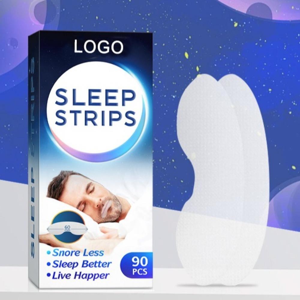 90pcs Transparent Sleep Strip Anti-snoring Mouth Stickers New Mouth Tape  for Adults Kids