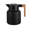 Insulated Pot with WoodLook Handle Stainless Steel Thermal Carafe Wood Double Walled
