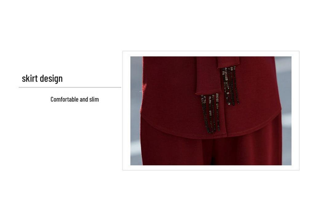 Sophisticated Spring & Autumn Two-Piece Set for Middle-Aged and Elderly Women - 2026 New Style Lapel Shirt Set