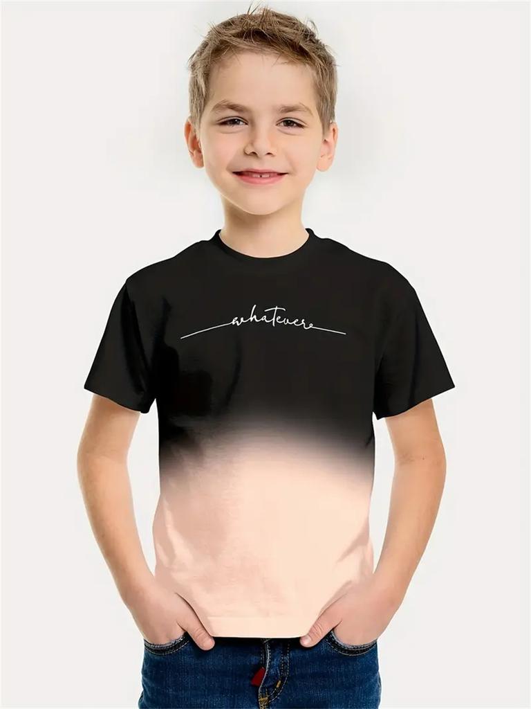 Simple 3D Print Kids Boys Clothes Short Sleeve Children Summer Clothes Casual Daily Boys Tshirt Children's Clothing Girl Tops