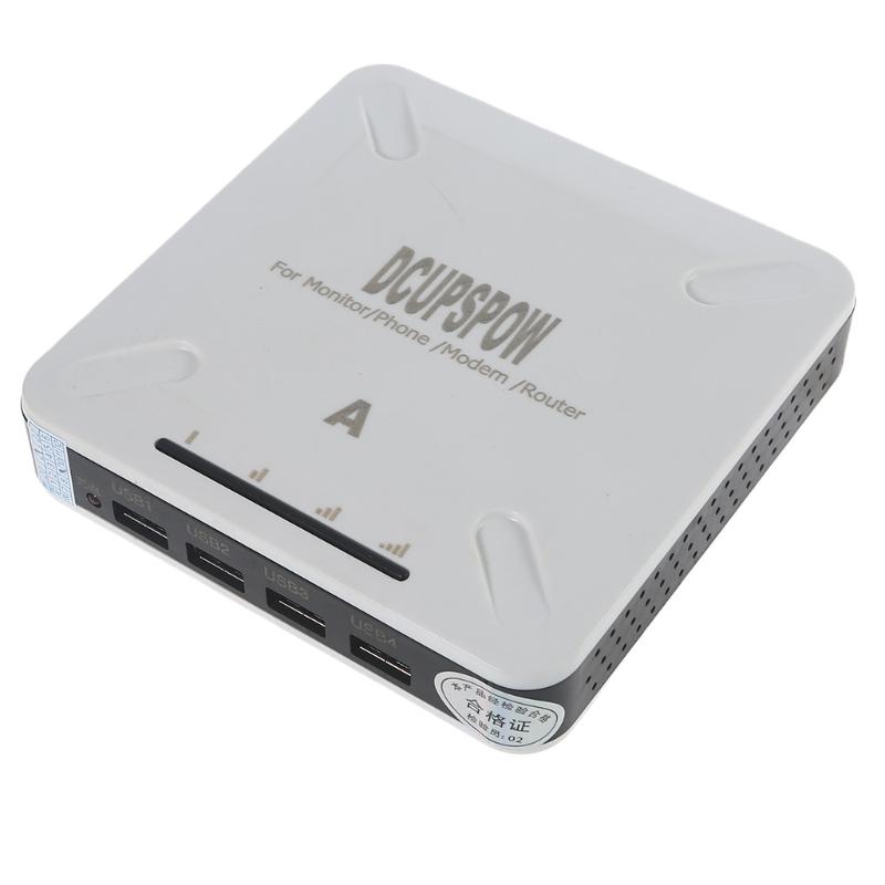 5in1 USB 5V + 12V 5.5x2.1mm UPS Uninterrupted Power Supply 13200mAh Powerbank for Router Modem Mobile Phone CCTV Camera
