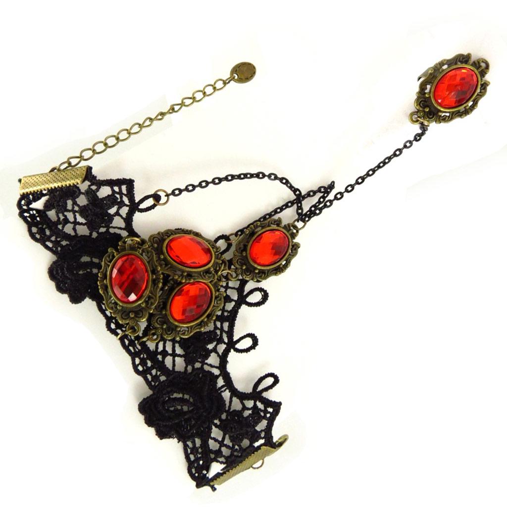 Les Trésors De Lily [K6575] - Designer Set 'Courtisanes' Red Black (lace)