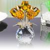 Crystal Rose Flower Figurine Romantics Gift for Wife Girlfriend Mom On Birthday Wedding Christmas Home Decorations